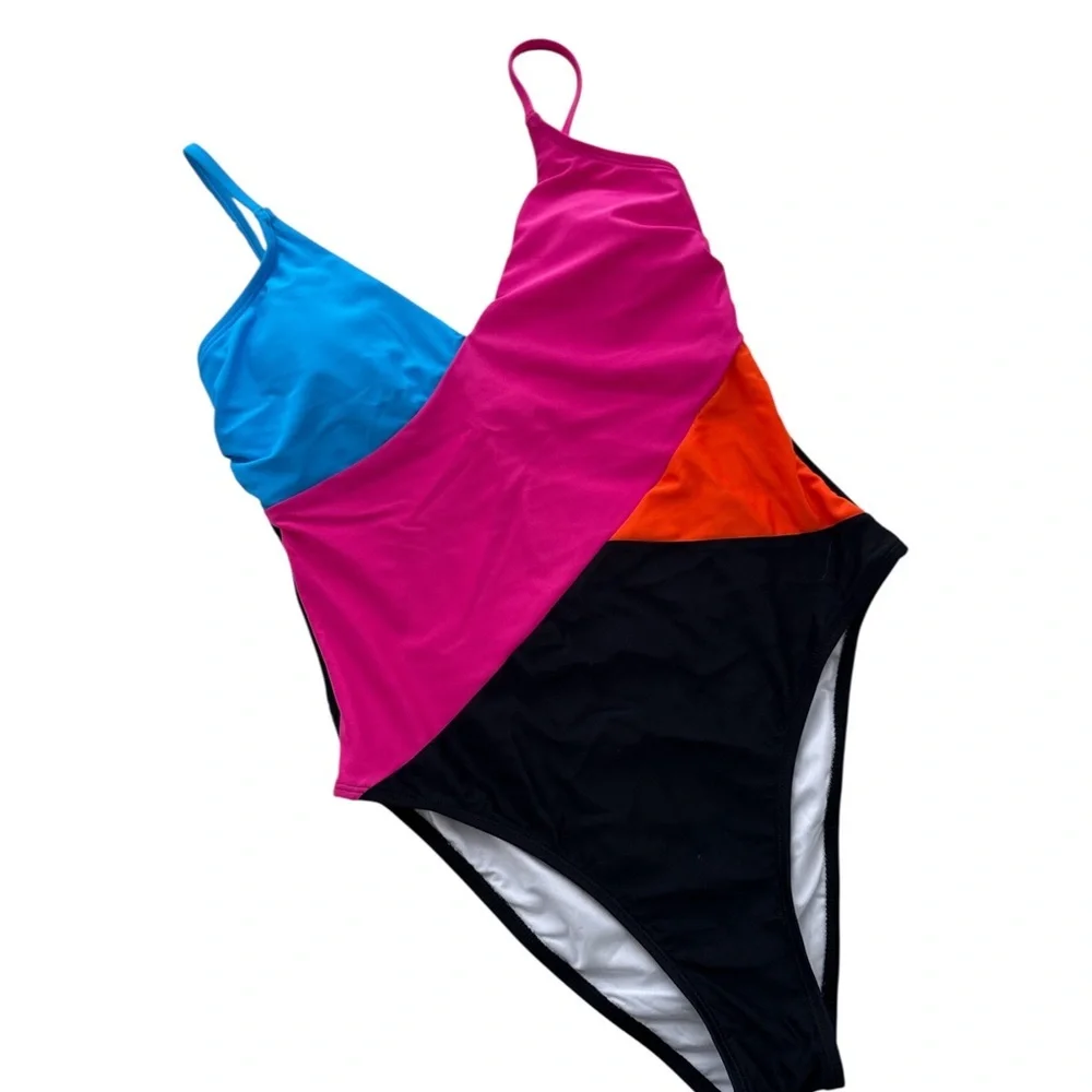 New CUPSHE Women's Swimsuit Tummy Control Adjustable Straps One Piece Swimwear M